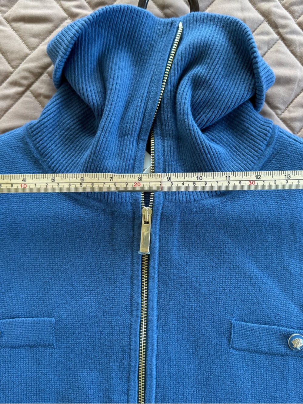 Talbots Blue Zip-Front Utility Jacket - Picture 6 of 12